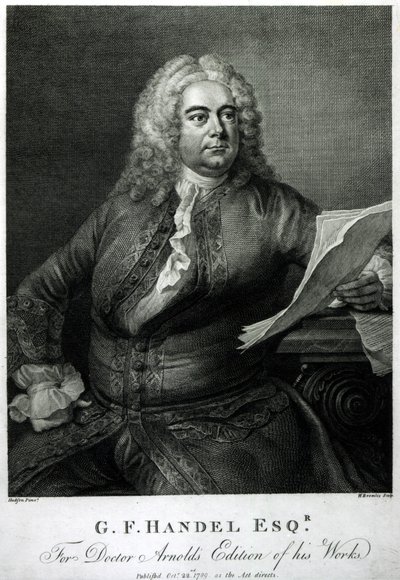 George Frederick Handel (1685-1759), gravé par William Bromley (1769-1842), pour l