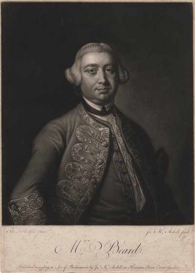 M. Beard, gravé par James McArdell (c.1729-65), 1764 - Thomas Hudson