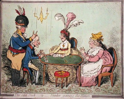 Le Coup Étrange, ou Nunkee Gagnant les Honneurs, publié par Hannah Humphrey en 1796 - Thomas Humphrey