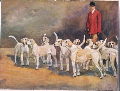 Maître et chiens, illustration de 