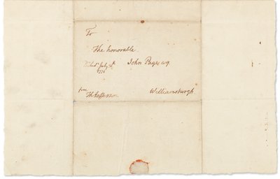 Lettre autographe à John Page, Philadelphie, 30 juillet 1776 - Thomas Jefferson
