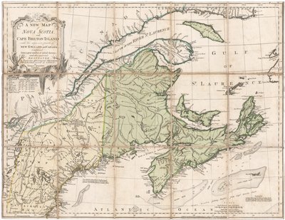 Carte de la Nouvelle-Écosse par Jefferys - Thomas Jefferys