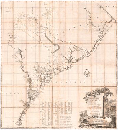 Carte de la Caroline du Sud et d