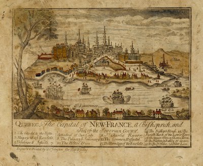 Québec, la capitale de la Nouvelle-France, un évêché et le siège de la cour souveraine, 1759 - Thomas Johnston