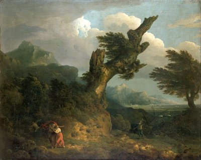 Une tempête - Prospero, Miranda et Caliban espionnent Ferdinand naufragé - Thomas Jones