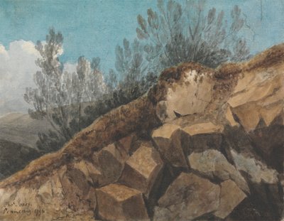 Étude de rochers, près de Pencerrig, Pays de Galles - Thomas Jones