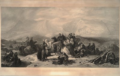 La défense de Kars. Sir Fenwick Williams et les officiers de son état-major se séparant des citoyens - Thomas Jones Barker