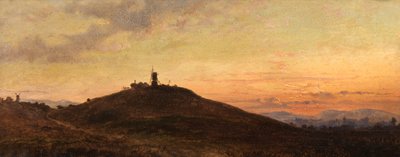 Moulin à vent au coucher du soleil - Thomas Jr. Whittle