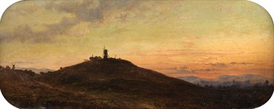 Moulin à vent au coucher du soleil - Thomas Jr. Whittle