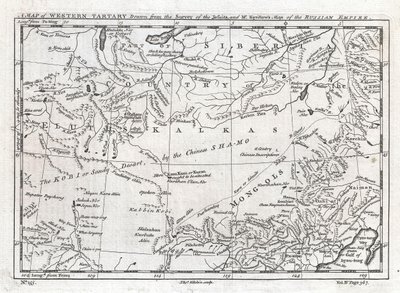 Carte de la Tartarie occidentale dressée d