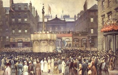 Présentation de la Croix du Marché restaurée, Édimbourg, au Conseil des Magistrats par le Très Honorable W.E. Gladstone, MP, 23 novembre 1885 - Thomas L. Sawers