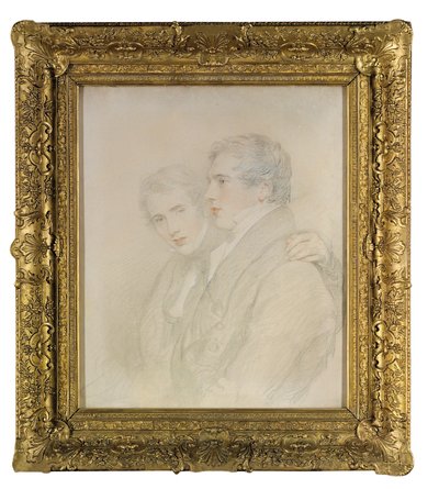 Double portrait de Richard Rowland Bloxam (1797-1877) et Andrew Bloxam (1801-1878), demi-longueur, de profil, à la veille de leur départ pour les Îles Sandwich [Hawaï] en 1823 - Thomas Lawrence