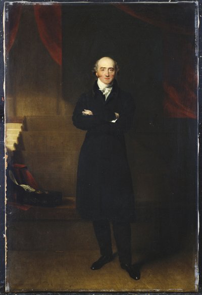 Portrait de George Canning, en pied, portant un manteau noir à l
