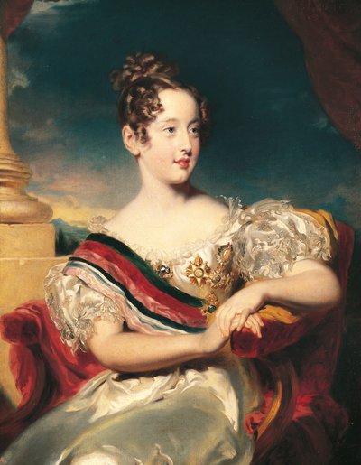 Portrait de Maria II de Portugal, Reine du Portugal - Thomas Lawrence