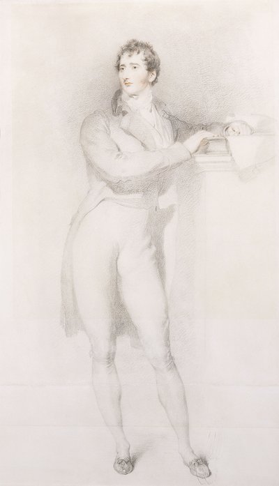 Portrait de Sir Francis Burdett, Bart, petit en pied, debout près d