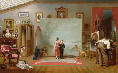 Intérieur avec portraits - Thomas Le Clear