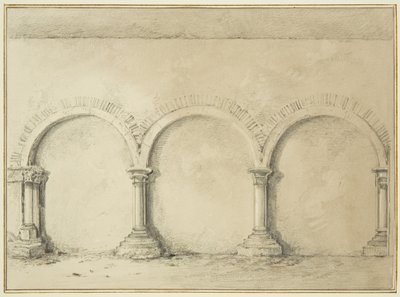 Arches et colonnes dans les locaux de Mereweather entre Nicholas Street et Corn Street - Thomas Leeson the Elder Rowbotham