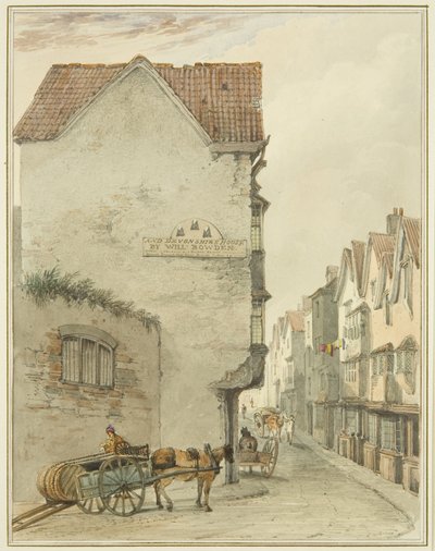 Rue de derrière, vue vers le sud - Thomas Leeson the Elder Rowbotham