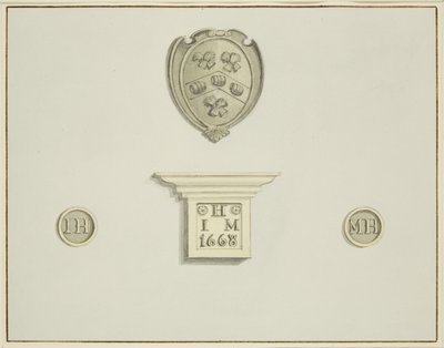 Armoiries des brasseurs et autres détails, sur la cheminée au 13 Temple Street - Thomas Leeson the Elder Rowbotham