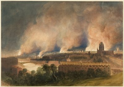 Bristol vu de Pile Hill, la nuit du 30 octobre - Thomas Leeson the Elder Rowbotham