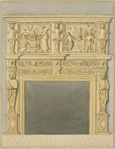Cheminée datée de 1632, au 128 Redcliffe Street - Thomas Leeson the Elder Rowbotham