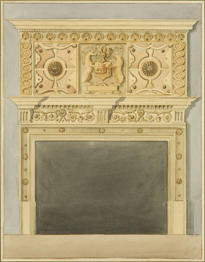 Cheminée dans la maison de Robert Adams - Thomas Leeson the Elder Rowbotham
