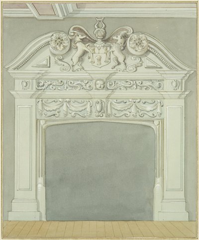 Cheminée dans les locaux adjacents à la maison de garde, Wine Street - Thomas Leeson the Elder Rowbotham