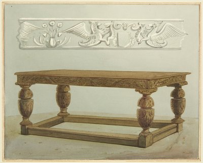 Table du conseil dans la grande salle de la Monnaie, maintenant l