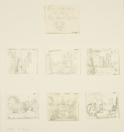 (détail) maison en haut de Pithay, croquis de Christmas Street, St Augustines