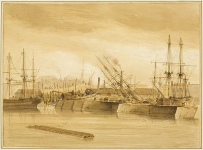 Dock de Wapping Est, montrant le barque 