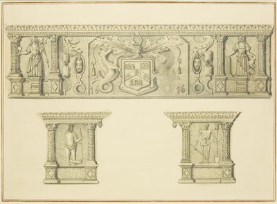 Frise sur la cheminée au 15 Broad Street - Thomas Leeson the Elder Rowbotham