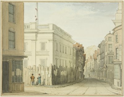 Vue vers le bas de Broad Street avec le Nouveau Conseil Municipal - Thomas Leeson the Elder Rowbotham