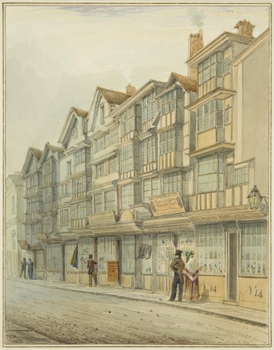 Vue vers le haut de Broad Street - Thomas Leeson the Elder Rowbotham