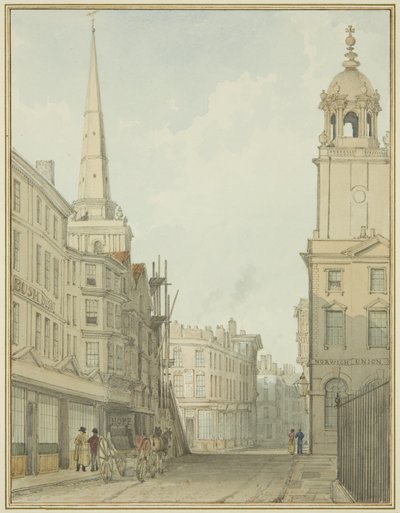 Partie de Corn Street et Wine Street - Thomas Leeson the Elder Rowbotham
