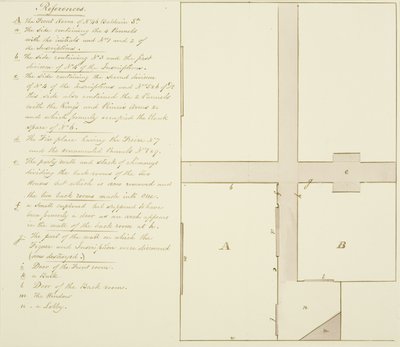 Plan du 46 Baldwin Street - Thomas Leeson the Elder Rowbotham