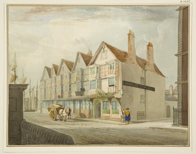 Côté sud de King Street avec Llandoger Trow - Thomas Leeson the Elder Rowbotham