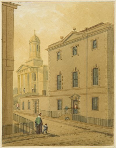 Chapelle St George, montrant Great George Street, depuis le coin de Park Street - Thomas Leeson the Elder Rowbotham