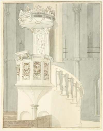 Chaire en pierre de la cathédrale de Bristol - Thomas Leeson the Elder Rowbotham