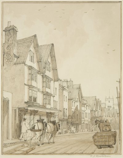 Temple Street, regardant vers le nord - Thomas Leeson the Elder Rowbotham