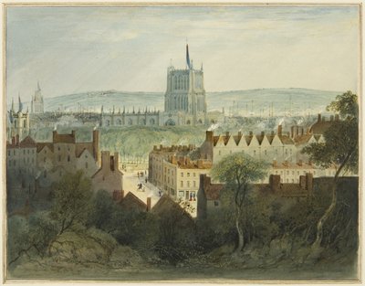 La cathédrale, College Green et College Street - Thomas Leeson the Elder Rowbotham