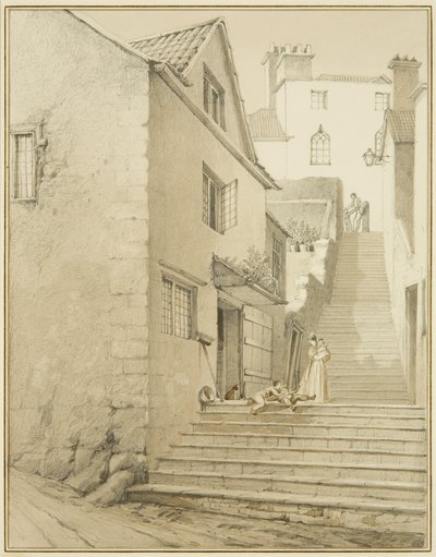 Les marches reliant Griffin Lane et Church Lane - Thomas Leeson the Elder Rowbotham