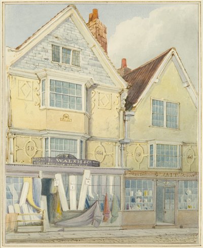 Deux vieilles maisons du côté nord de Castle Street - Thomas Leeson the Elder Rowbotham