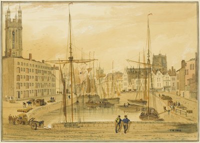 Vue depuis le pont de pierre, tête du quai (St Giles