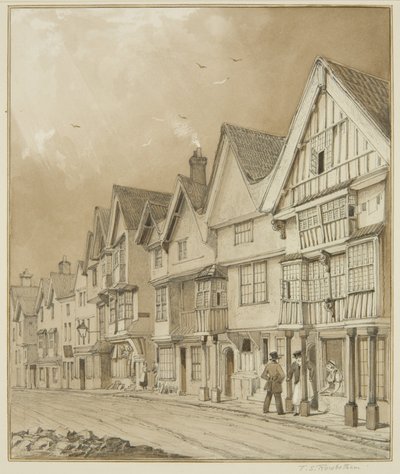 Côté ouest, Temple Street, depuis les maisons de retraite de White - Thomas Leeson the Elder Rowbotham
