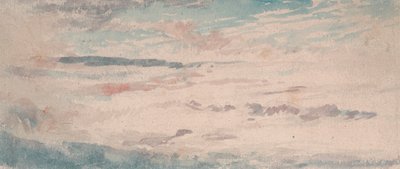 Étude de nuages - Alto-cumulus bleu et rouge tacheté - Thomas Lindsay