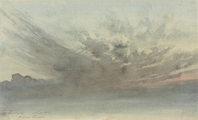 Étude de nuages - Crépuscule du soir, Rodney Terrace - Thomas Lindsay