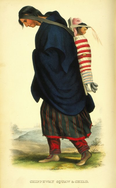 Femme Chippeway et enfant, 1848 - Thomas Loraine McKenney