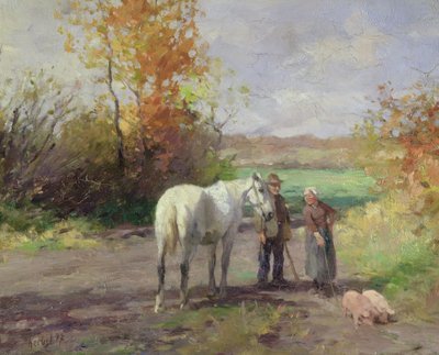 Rencontre en route vers le champ, 1897 - Thomas Ludwig Herbst