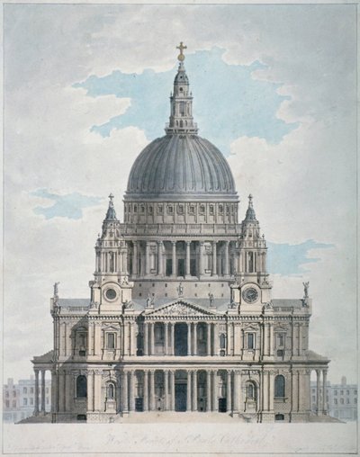 Façade ouest de la cathédrale Saint-Paul, Londres - Thomas Malton II