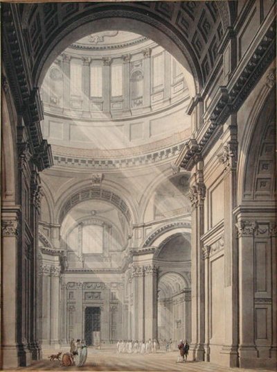 Vue intérieure de la cathédrale Saint-Paul depuis l